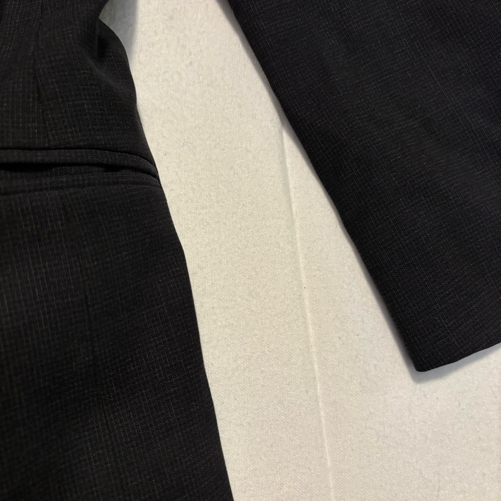 VTG Zegna 42R Taglio Esclusivo Black Check Blazer Double Breasted Italy Y2K - Picture 9 of 9